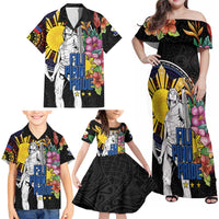 Filipinos Lapu-Lapu Hero Philippines Family Matching Off Shoulder Maxi Dress and Hawaiian Shirt Hibiscus Flowers Style DT04 - Polynesian Pride