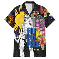 Filipinos Lapu-Lapu Hero Philippines Family Matching Puletasi and Hawaiian Shirt Hibiscus Flowers Style DT04 Dad's Shirt - Short Sleeve Black - Polynesian Pride