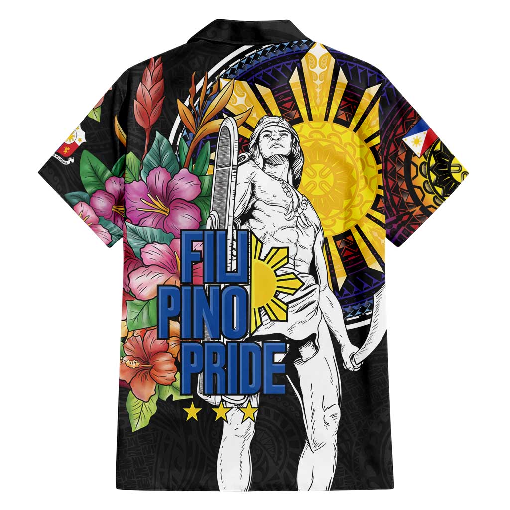 Filipinos Lapu-Lapu Hero Philippines Family Matching Short Sleeve Bodycon Dress and Hawaiian Shirt Hibiscus Flowers Style DT04 - Polynesian Pride