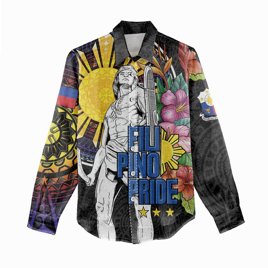 Filipinos Lapu-Lapu Hero Philippines Women Casual Shirt Hibiscus Flowers Style DT04 - Polynesian Pride
