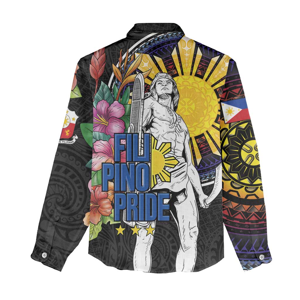 Filipinos Lapu-Lapu Hero Philippines Women Casual Shirt Hibiscus Flowers Style DT04 - Polynesian Pride