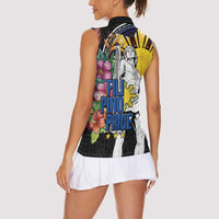 Filipinos Lapu-Lapu Hero Philippines Women Sleeveless Polo Shirt Hibiscus Flowers Style DT04 - Polynesian Pride