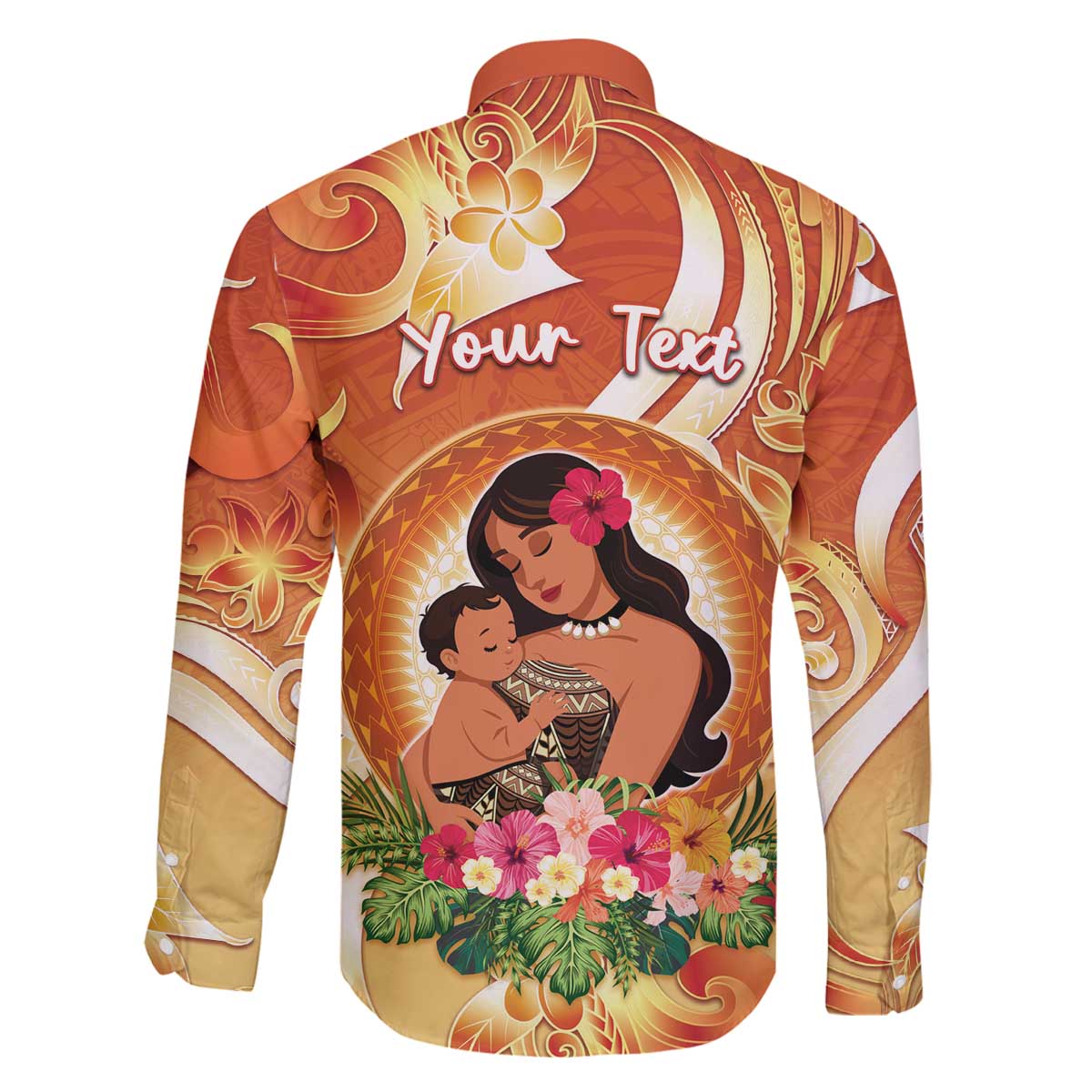 Personalised Tonga Mother's Day Family Matching Off The Shoulder Long Sleeve Dress and Hawaiian Shirt I Love You Mom DT04 - Polynesian Pride