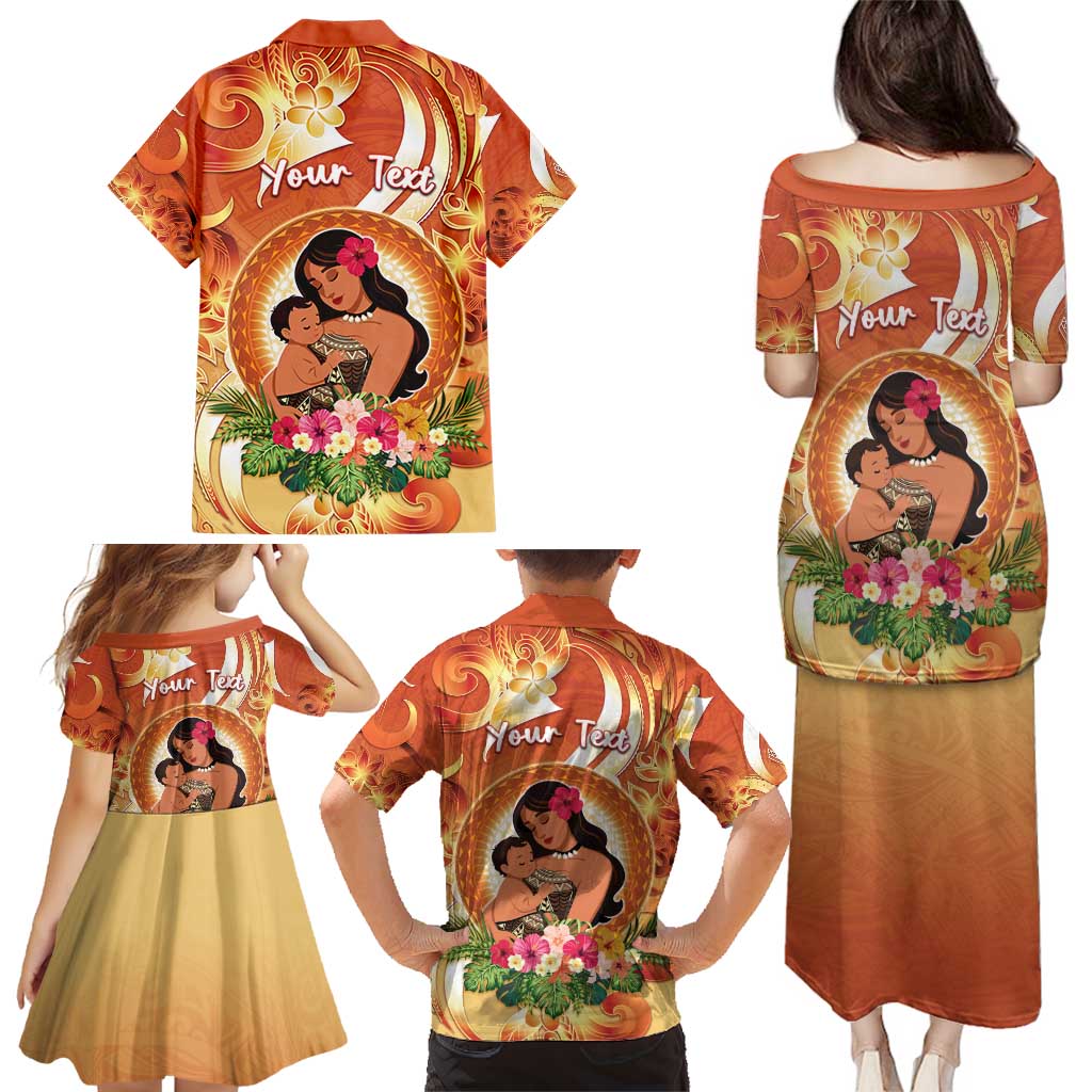 Personalised Tonga Mother's Day Family Matching Puletasi and Hawaiian Shirt I Love You Mom DT04 - Polynesian Pride