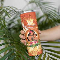 Personalised Tonga Mother's Day Skinny Tumbler I Love You Mom DT04 - Polynesian Pride