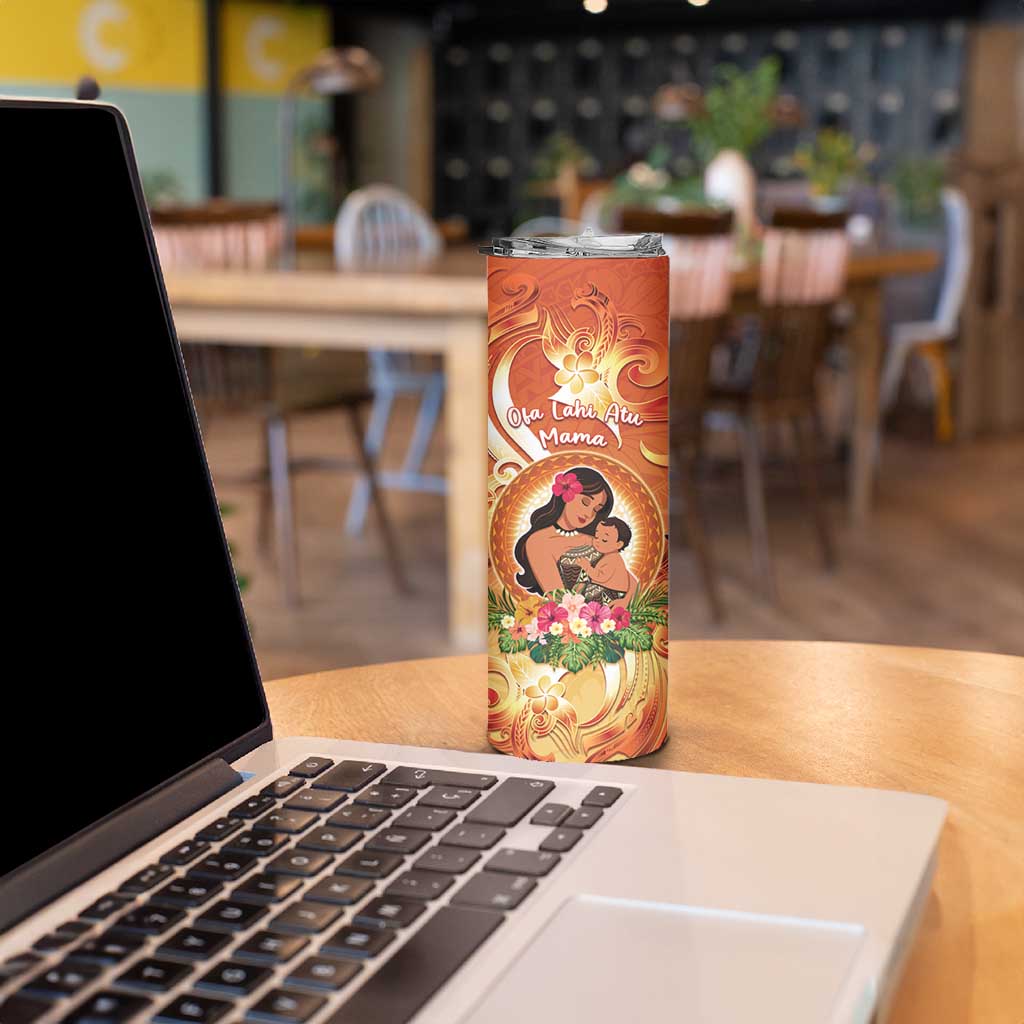 Personalised Tonga Mother's Day Skinny Tumbler I Love You Mom DT04 - Polynesian Pride
