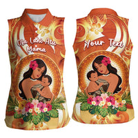 Personalised Tonga Mother's Day Women Sleeveless Polo Shirt I Love You Mom DT04 - Polynesian Pride