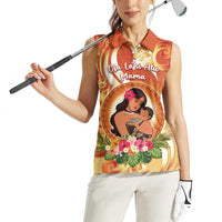 Personalised Tonga Mother's Day Women Sleeveless Polo Shirt I Love You Mom DT04 - Polynesian Pride