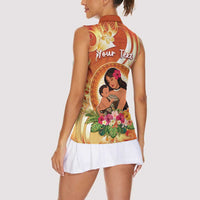 Personalised Tonga Mother's Day Women Sleeveless Polo Shirt I Love You Mom DT04 - Polynesian Pride