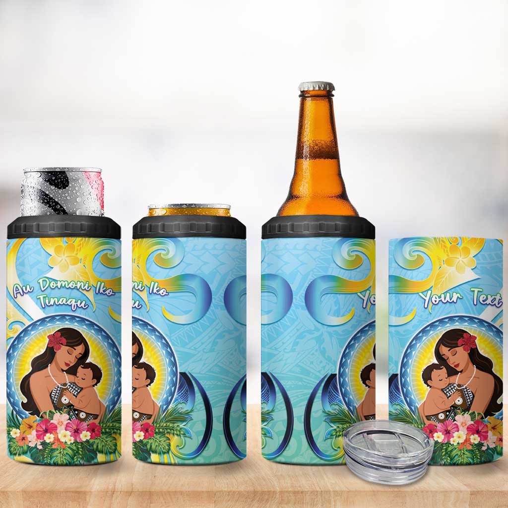 Personalised Fiji Mother's Day 4 in 1 Can Cooler Tumbler I Love You Mom DT04 - Polynesian Pride