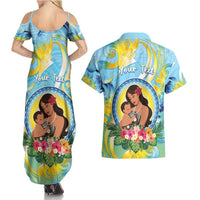 Personalised Fiji Mother's Day Couples Matching Summer Maxi Dress and Hawaiian Shirt I Love You Mom DT04 - Polynesian Pride