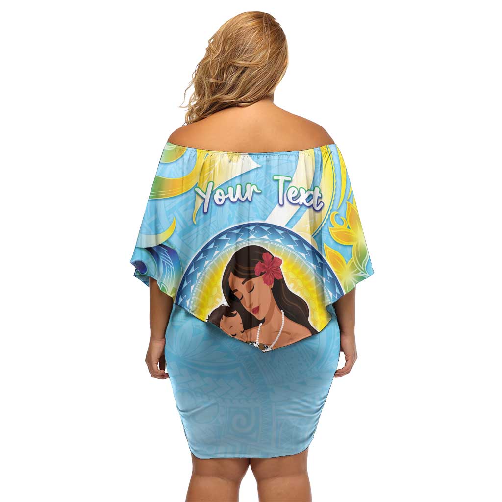 Personalised Fiji Mother's Day Family Matching Off Shoulder Short Dress and Hawaiian Shirt I Love You Mom DT04 - Polynesian Pride