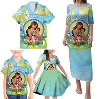 Personalised Fiji Mother's Day Family Matching Puletasi and Hawaiian Shirt I Love You Mom DT04 - Polynesian Pride