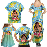 Personalised Fiji Mother's Day Family Matching Summer Maxi Dress and Hawaiian Shirt I Love You Mom DT04 - Polynesian Pride