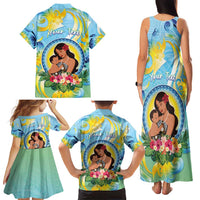 Personalised Fiji Mother's Day Family Matching Tank Maxi Dress and Hawaiian Shirt I Love You Mom DT04 - Polynesian Pride