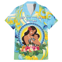 Personalised Fiji Mother's Day Hawaiian Shirt I Love You Mom DT04 Blue - Polynesian Pride