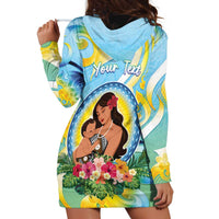 Personalised Fiji Mother's Day Hoodie Dress I Love You Mom DT04 - Polynesian Pride