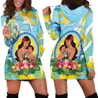 Personalised Fiji Mother's Day Hoodie Dress I Love You Mom DT04 - Polynesian Pride