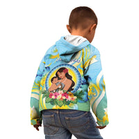 Personalised Fiji Mother's Day Kid Hoodie I Love You Mom DT04 - Polynesian Pride