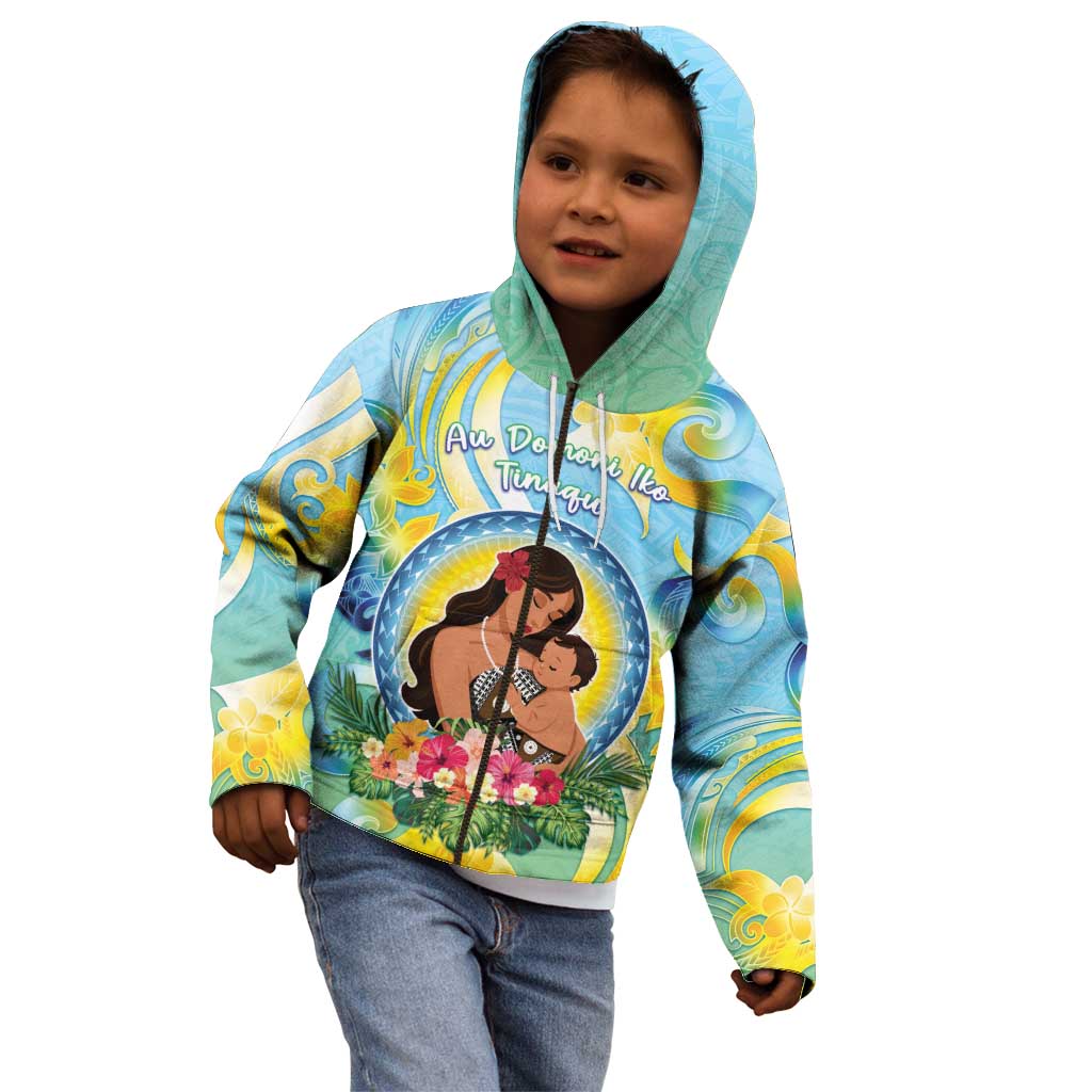 Personalised Fiji Mother's Day Kid Hoodie I Love You Mom DT04 - Polynesian Pride