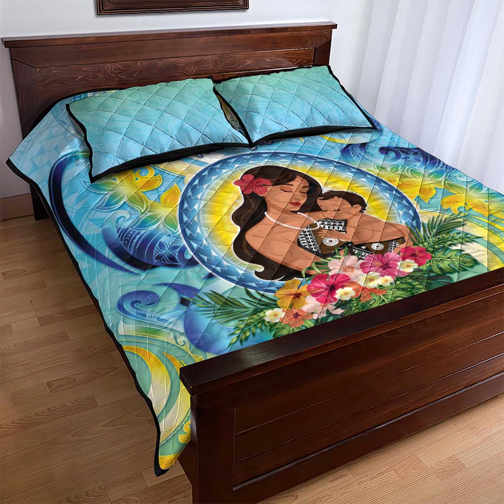 Fiji Mother's Day Quilt Bed Set I Love You Mom