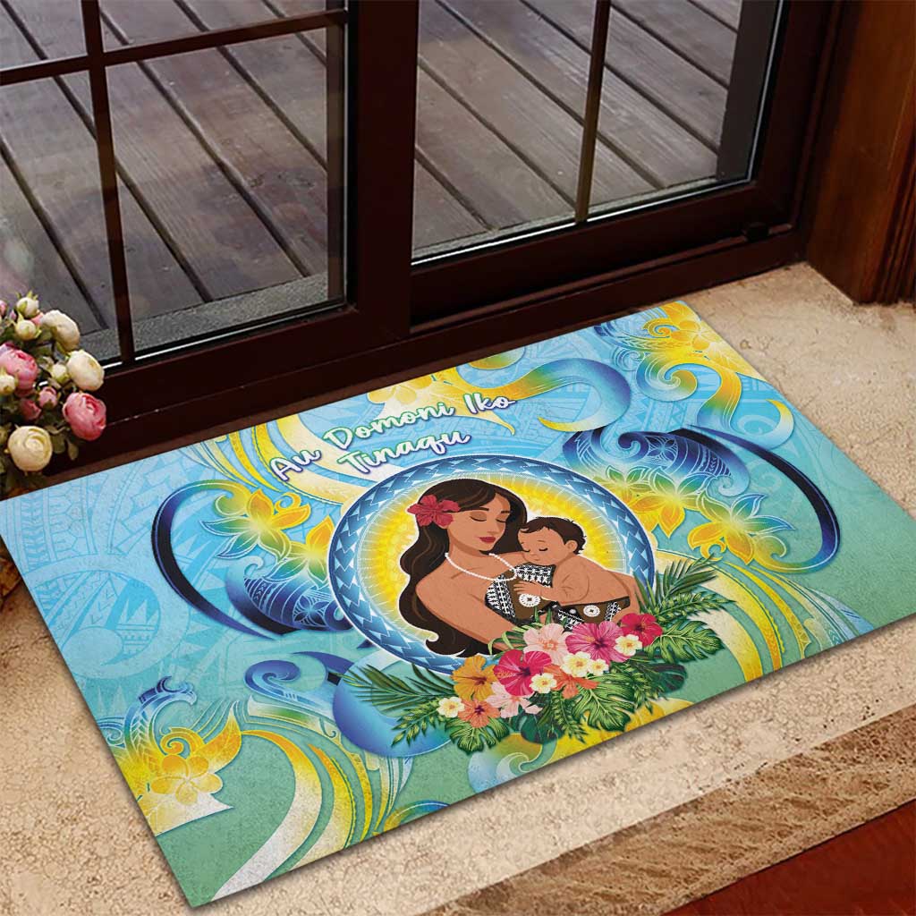 Fiji Mother's Day Rubber Doormat I Love You Mom DT04 - Polynesian Pride