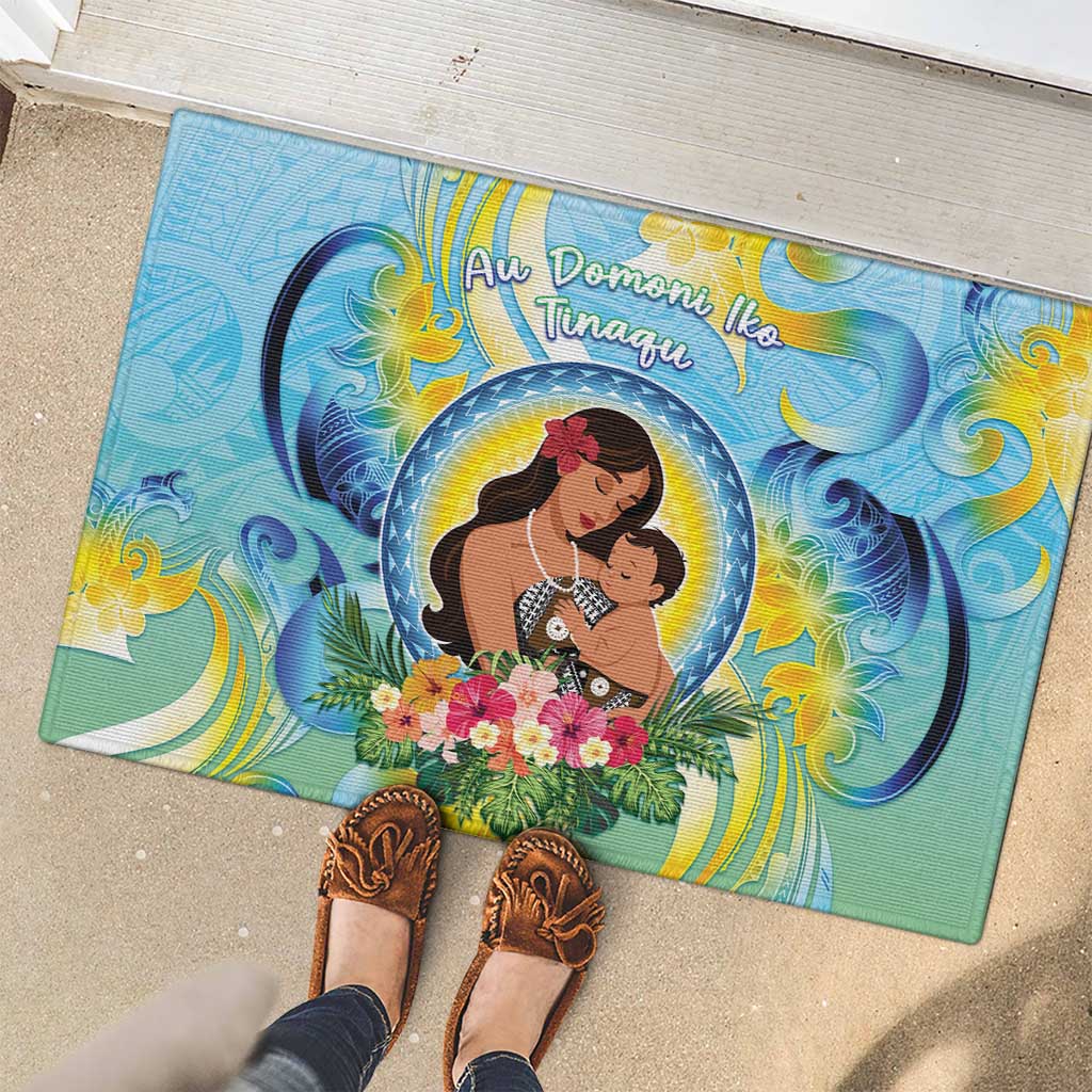 Fiji Mother's Day Rubber Doormat I Love You Mom DT04 - Polynesian Pride
