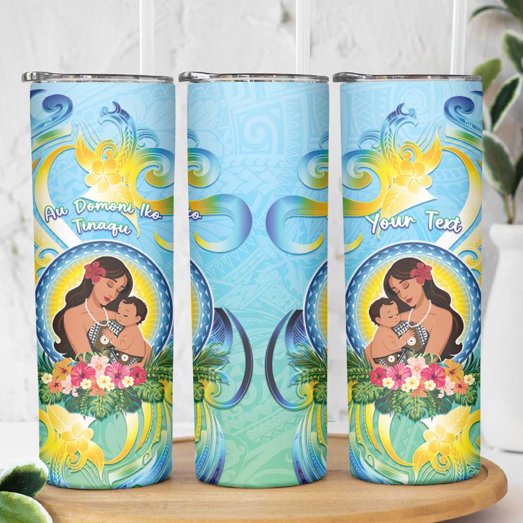 Personalised Fiji Mother's Day Skinny Tumbler I Love You Mom DT04 - Polynesian Pride