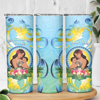 Personalised Fiji Mother's Day Skinny Tumbler I Love You Mom DT04 - Polynesian Pride