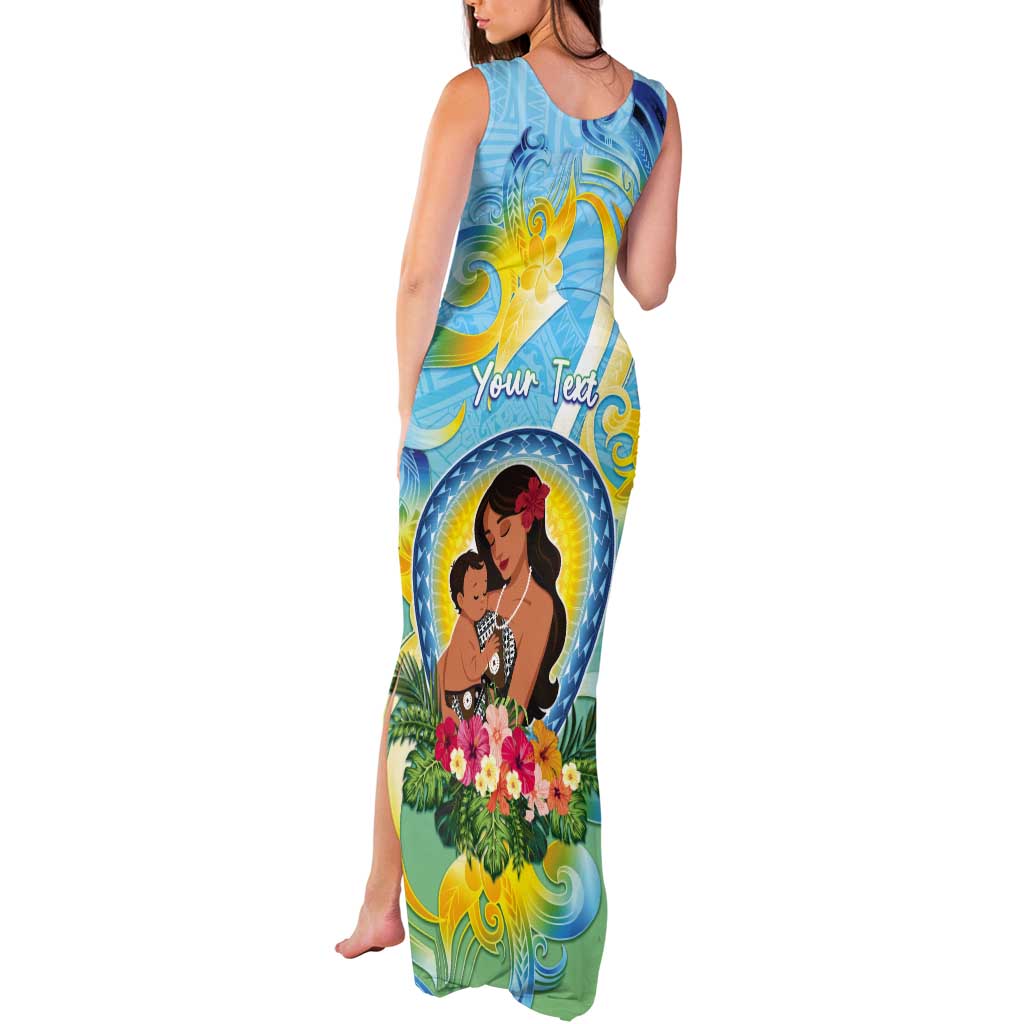 Personalised Fiji Mother's Day Tank Maxi Dress I Love You Mom DT04 - Polynesian Pride