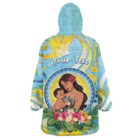 Personalised Fiji Mother's Day Wearable Blanket Hoodie I Love You Mom DT04 - Polynesian Pride