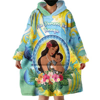 Personalised Fiji Mother's Day Wearable Blanket Hoodie I Love You Mom DT04 - Polynesian Pride