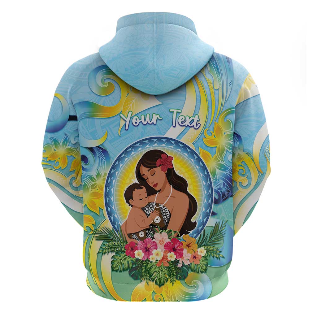 Personalised Fiji Mother's Day Zip Hoodie I Love You Mom DT04 - Polynesian Pride