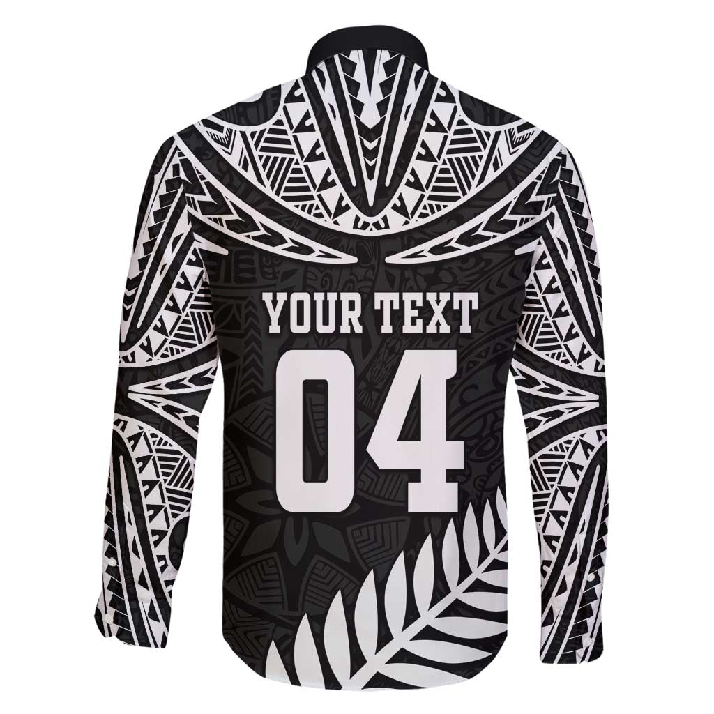 Custom New Zealand Rugby Family Matching Off Shoulder Maxi Dress and Hawaiian Shirt Silver Fern Maori Pattern DT04 - Polynesian Pride
