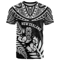 Custom New Zealand Rugby T Shirt Silver Fern Maori Pattern