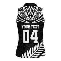 Custom New Zealand Rugby Women Sleeveless Polo Shirt Silver Fern Maori Pattern DT04 - Polynesian Pride