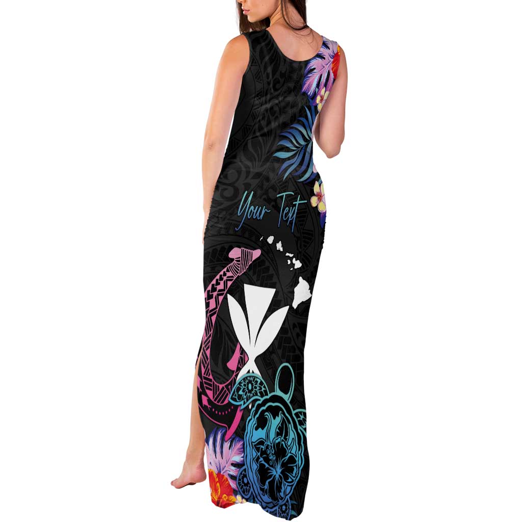 Personalised Hawaii Tank Maxi Dress Kanaka Maoli With Fish Hook