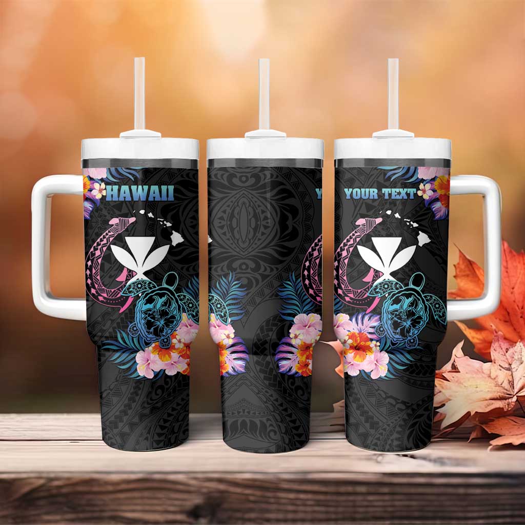 Personalised Hawaii Tumbler With Handle Kanaka Maoli With Fish Hook DT04 - Polynesian Pride