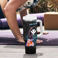 Personalised Hawaii Tumbler With Handle Kanaka Maoli With Fish Hook DT04 - Polynesian Pride