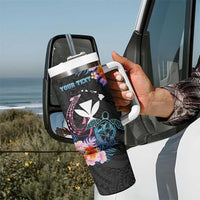 Personalised Hawaii Tumbler With Handle Kanaka Maoli With Fish Hook DT04 - Polynesian Pride