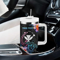Personalised Hawaii Tumbler With Handle Kanaka Maoli With Fish Hook DT04 - Polynesian Pride