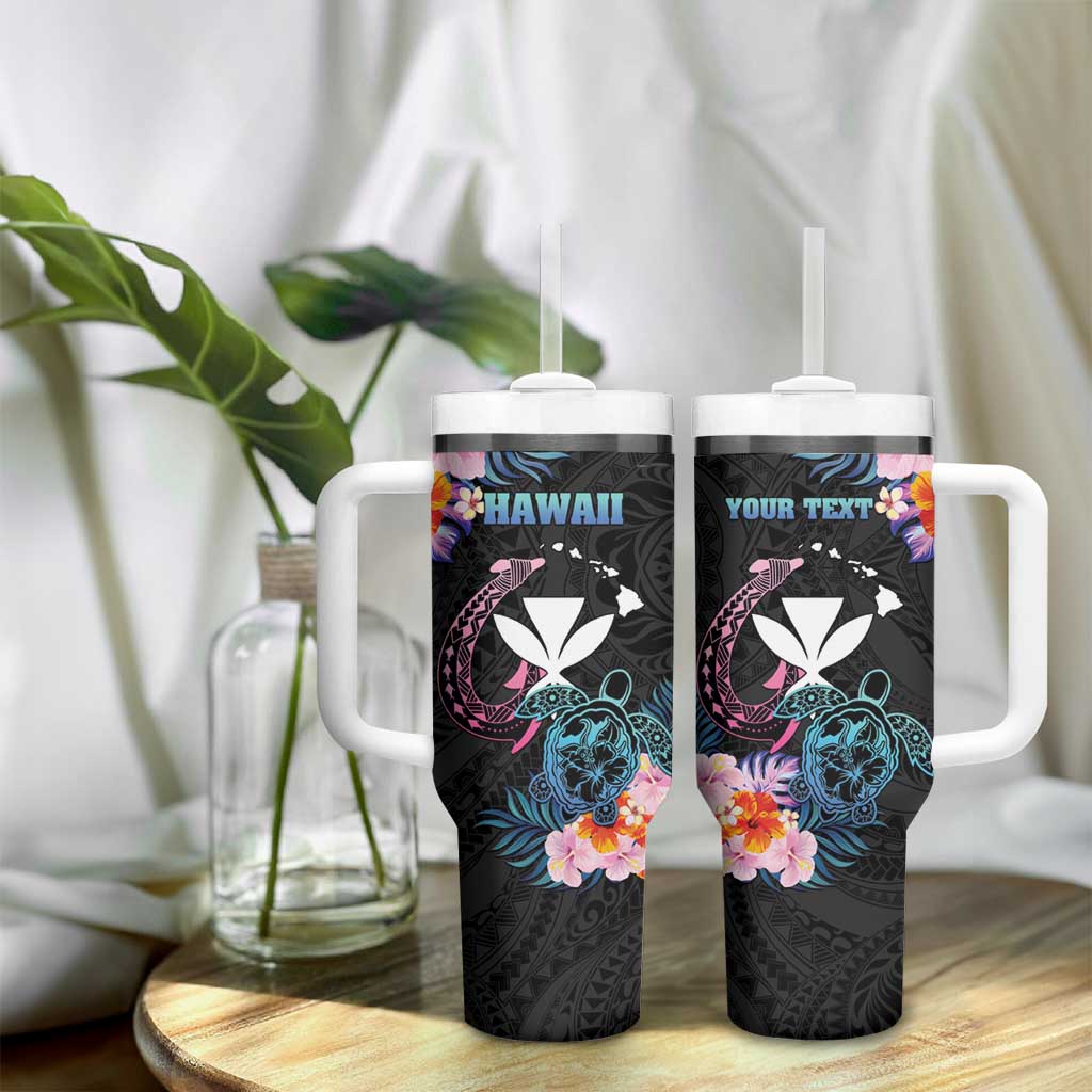 Personalised Hawaii Tumbler With Handle Kanaka Maoli With Fish Hook DT04 - Polynesian Pride
