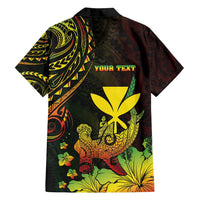 Personalised Hawaii Family Matching Long Sleeve Bodycon Dress and Hawaiian Shirt Kanaka Maoli With Hammerhead Shark DT04 - Polynesian Pride