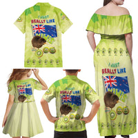New Zealand Kiwi Family Matching Off Shoulder Maxi Dress and Hawaiian Shirt I Just Really Like Kiwis DT04 - Polynesian Pride