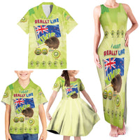 New Zealand Kiwi Family Matching Tank Maxi Dress and Hawaiian Shirt I Just Really Like Kiwis DT04 - Polynesian Pride