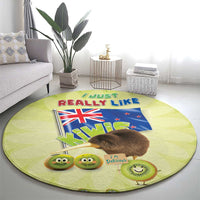 New Zealand Kiwi Round Carpet I Just Really Like Kiwis DT04 - Polynesian Pride