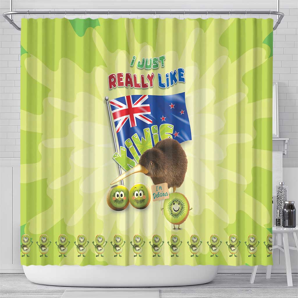 New Zealand Kiwi Shower Curtain I Just Really Like Kiwis