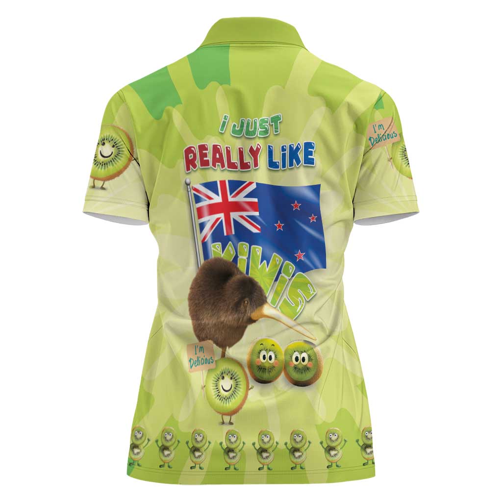 New Zealand Kiwi Women Polo Shirt I Just Really Like Kiwis DT04 - Polynesian Pride