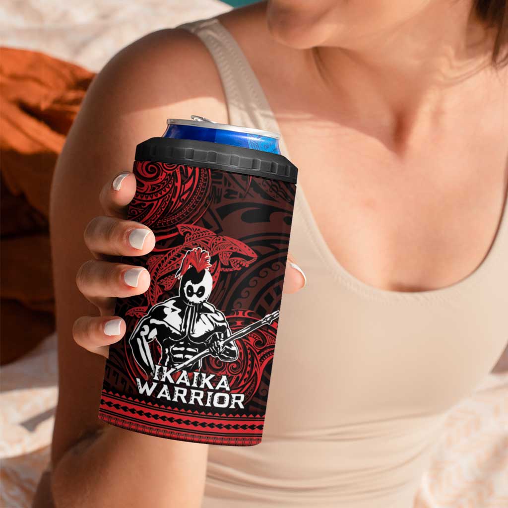 Hawaii Ikaika Warrior 4 in 1 Can Cooler Tumbler Hawaiian Tribal Tattoo