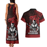 Hawaii Ikaika Warrior Couples Matching Tank Maxi Dress and Hawaiian Shirt Hawaiian Tribal Tattoo DT04 - Polynesian Pride
